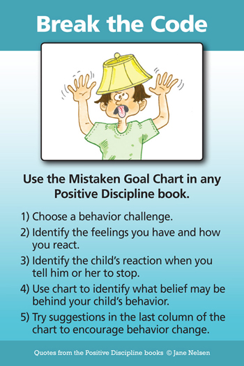 Four Goals Of Misbehavior Chart