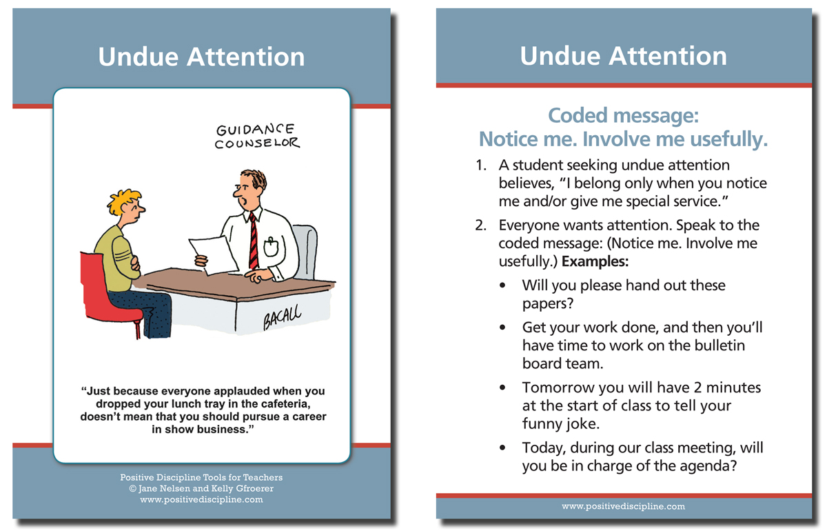 Four Goals Of Misbehavior Chart